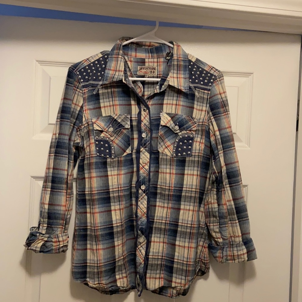 Affliction long sleeve flannel